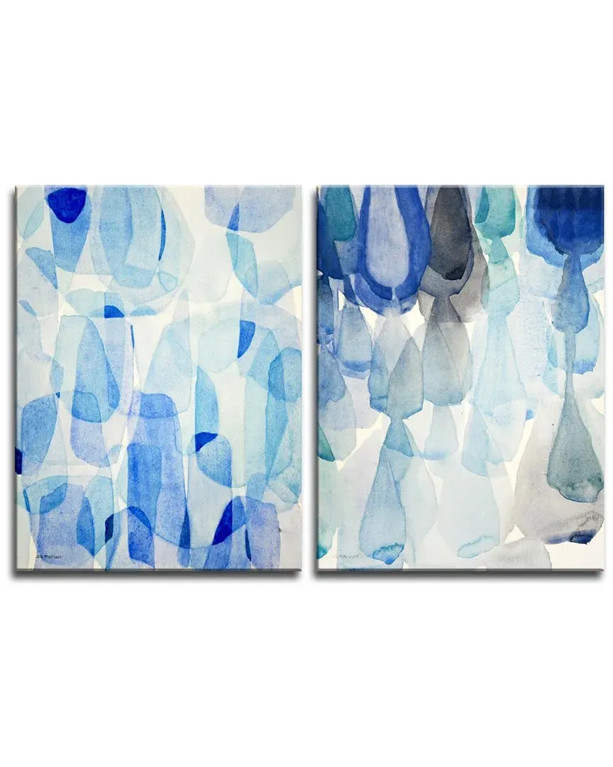 Down Pour & Heavy Rain 2 Piece Canvas Wall Art Set