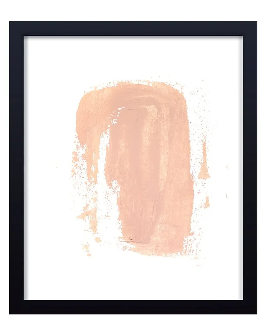 Dust Pink Wave Framed Print Wall Art - Black, Pine Wood image