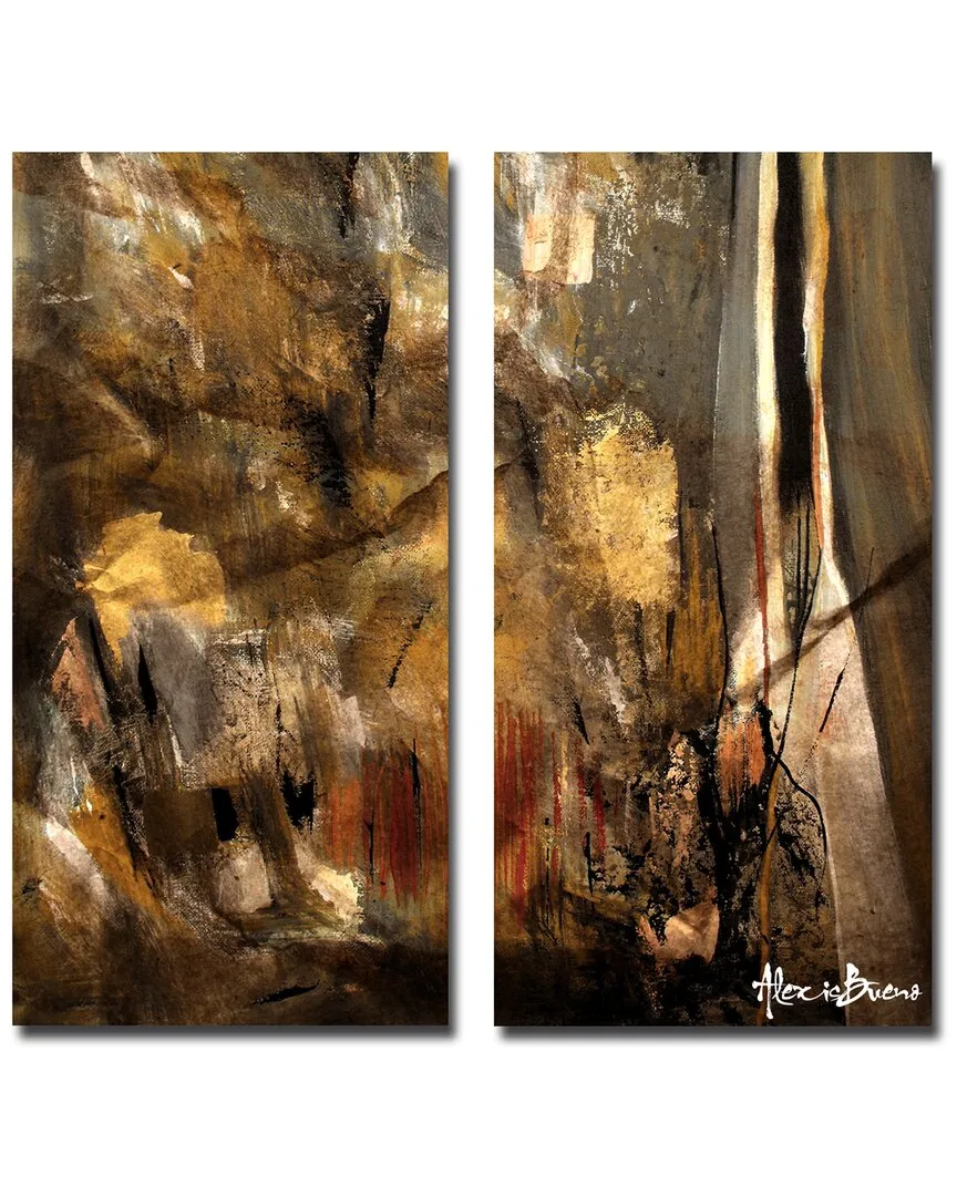 Earth Tone Abstract I 2-Piece Canvas Wall Art by Tristan Scott