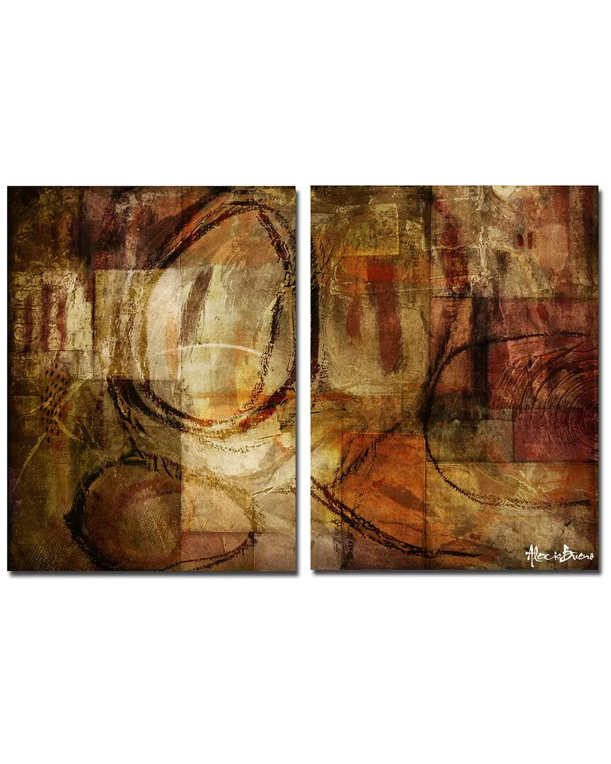 Earth Tone Abstract III Canvas Wall Art Set image