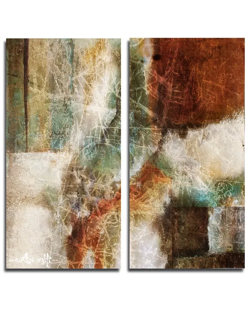 Earth Tone Abstract VIII Canvas Wall Art Set