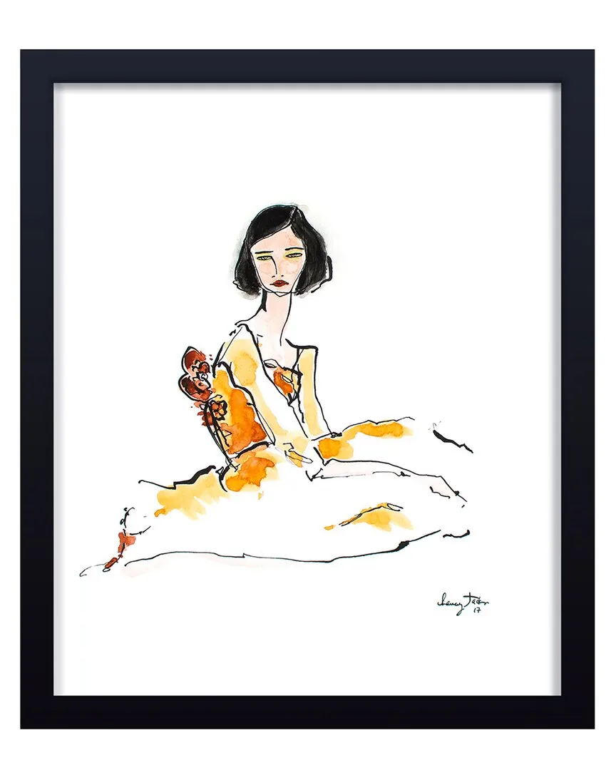 Flora Framed Print Wall Art - Black Pine Wood image