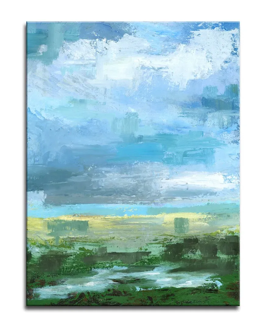 Gray Blue Sky II Canvas Wall Art by Leslie Owens