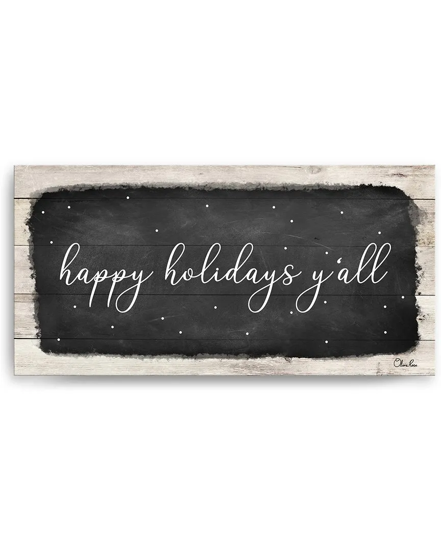 Happy Holidays Yall Canvas Wall Art by Olivia Rose image