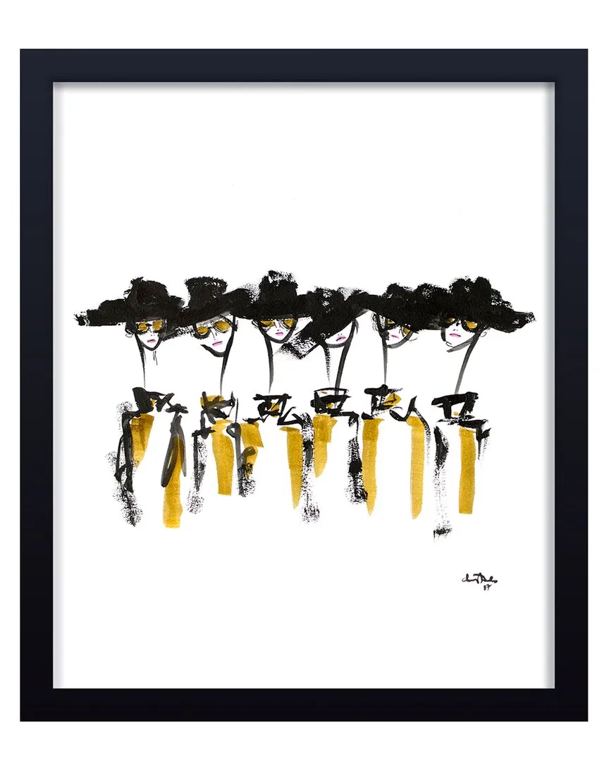 Hat And Sunnies Framed Print Wall Art - Black Pine