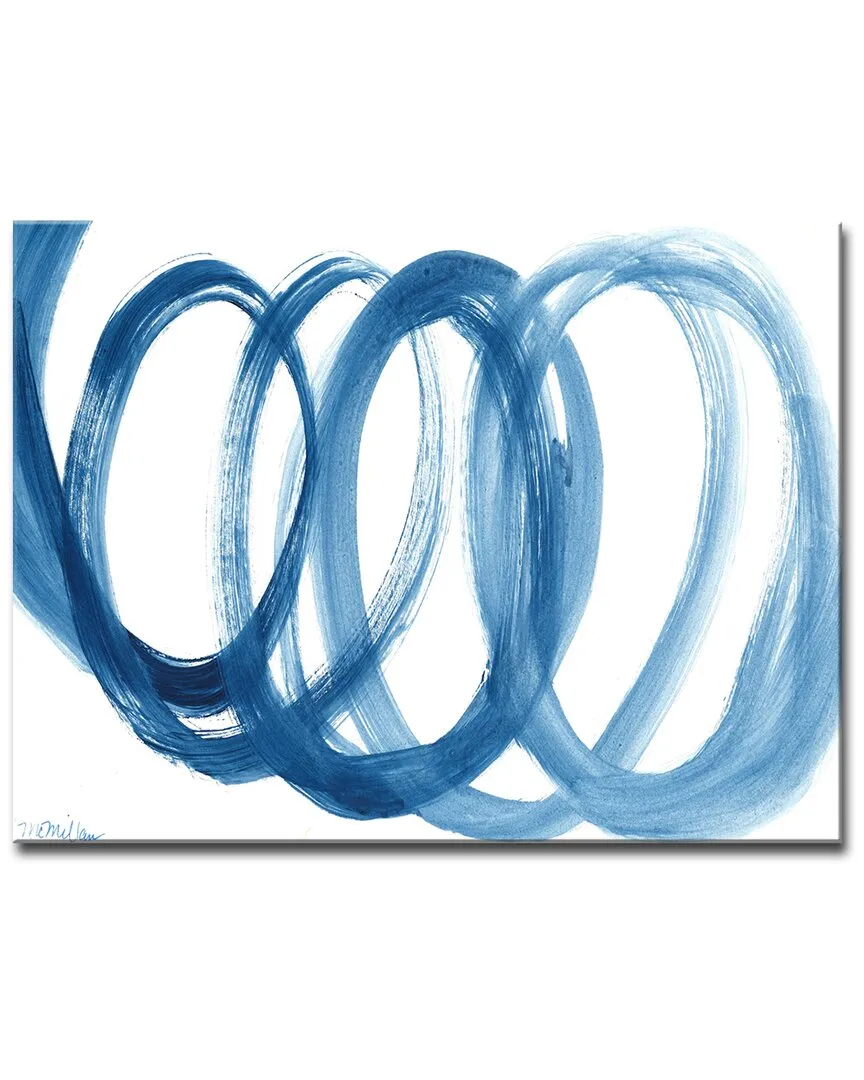 Loopy Blue Canvas Wall Art by Leslie Owens