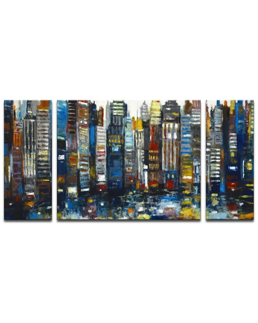 Never Sleeps 3 Piece Canvas Wall Art Set