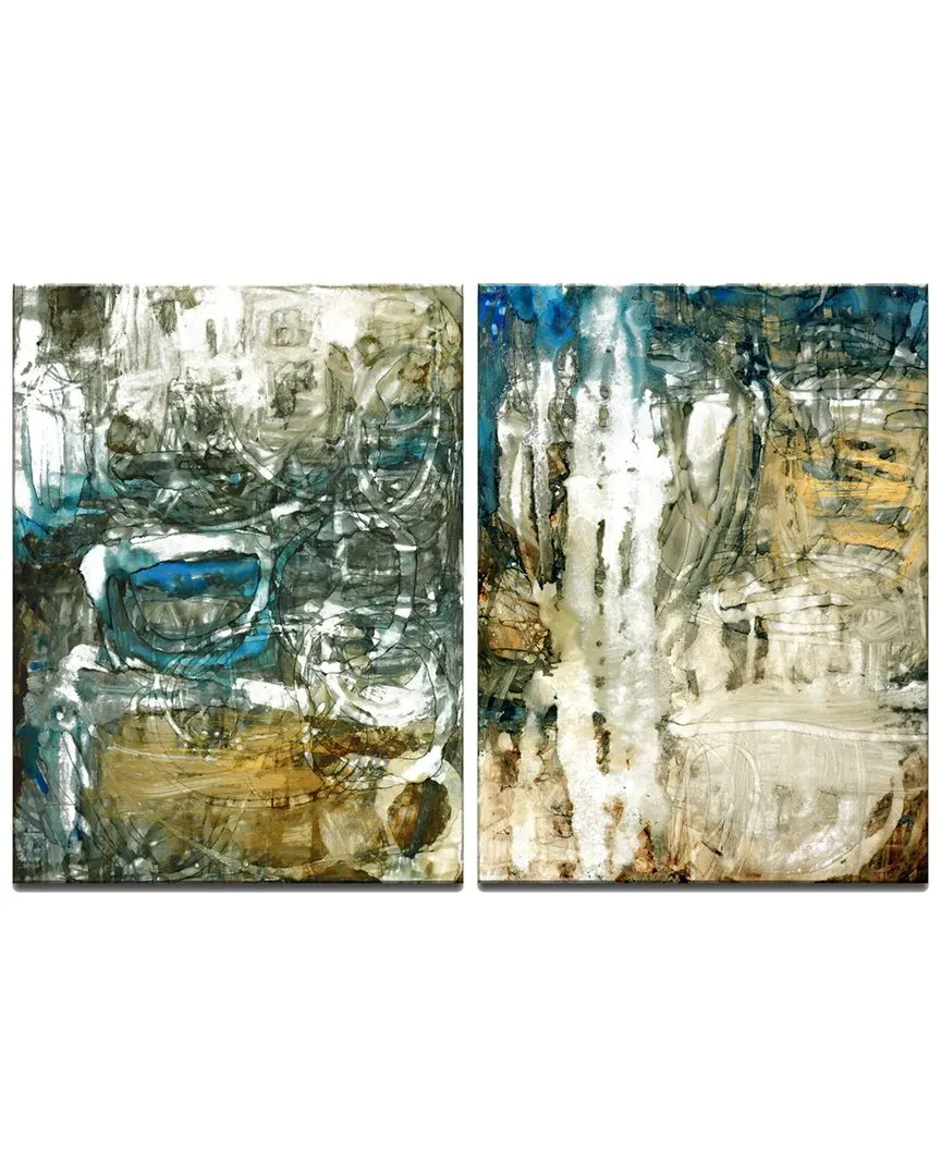 Norman Wyatt Canyon Falls I/II 2pc Canvas Wall Art