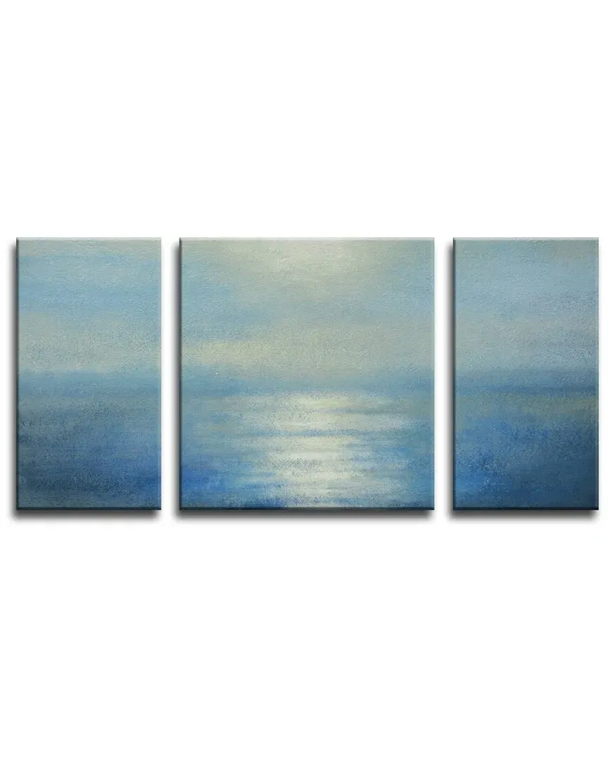 Norman Wyatt Coastal Sunrise 3pc Wrapped Canvas Wall Art