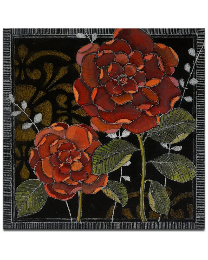 Norman Wyatt Gilt Slate Flora II Canvas Wall Art