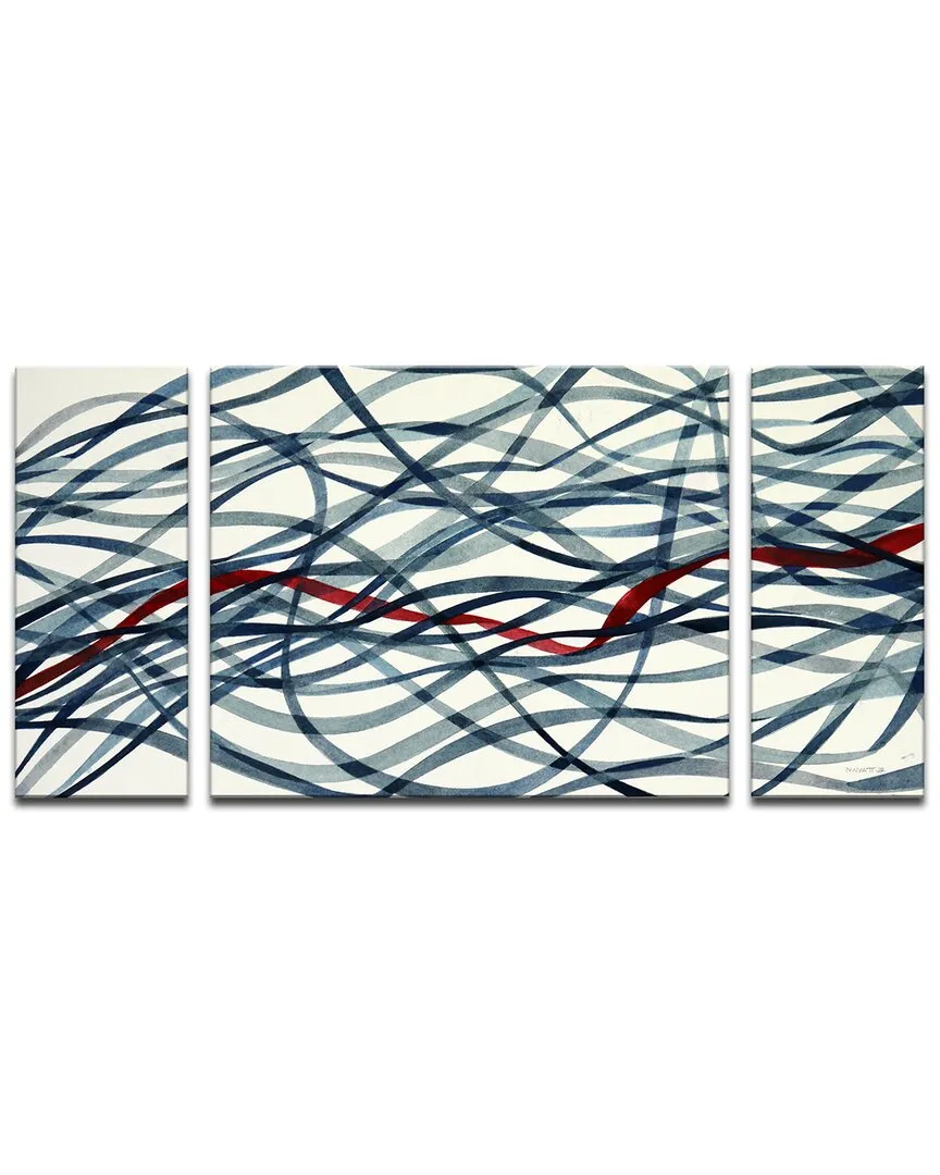 Norman Wyatt Scarlett Ribbon Wrapped Canvas Wall Art