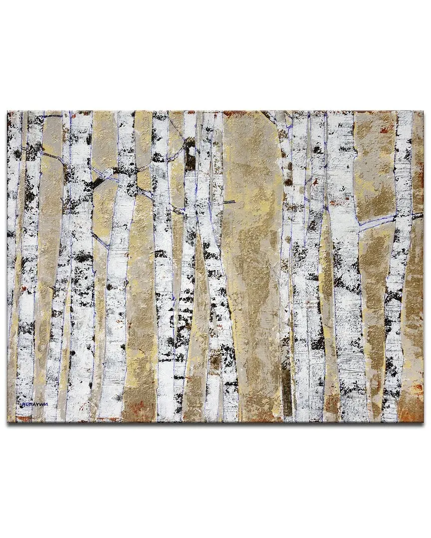 October Birch Grove Wrapped Canvas Wall Art by Norman Wyatt image
