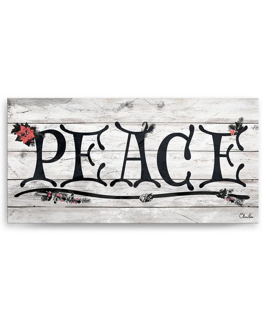 Olivia Rose Peace Canvas Wall Art - 24x12 inch image