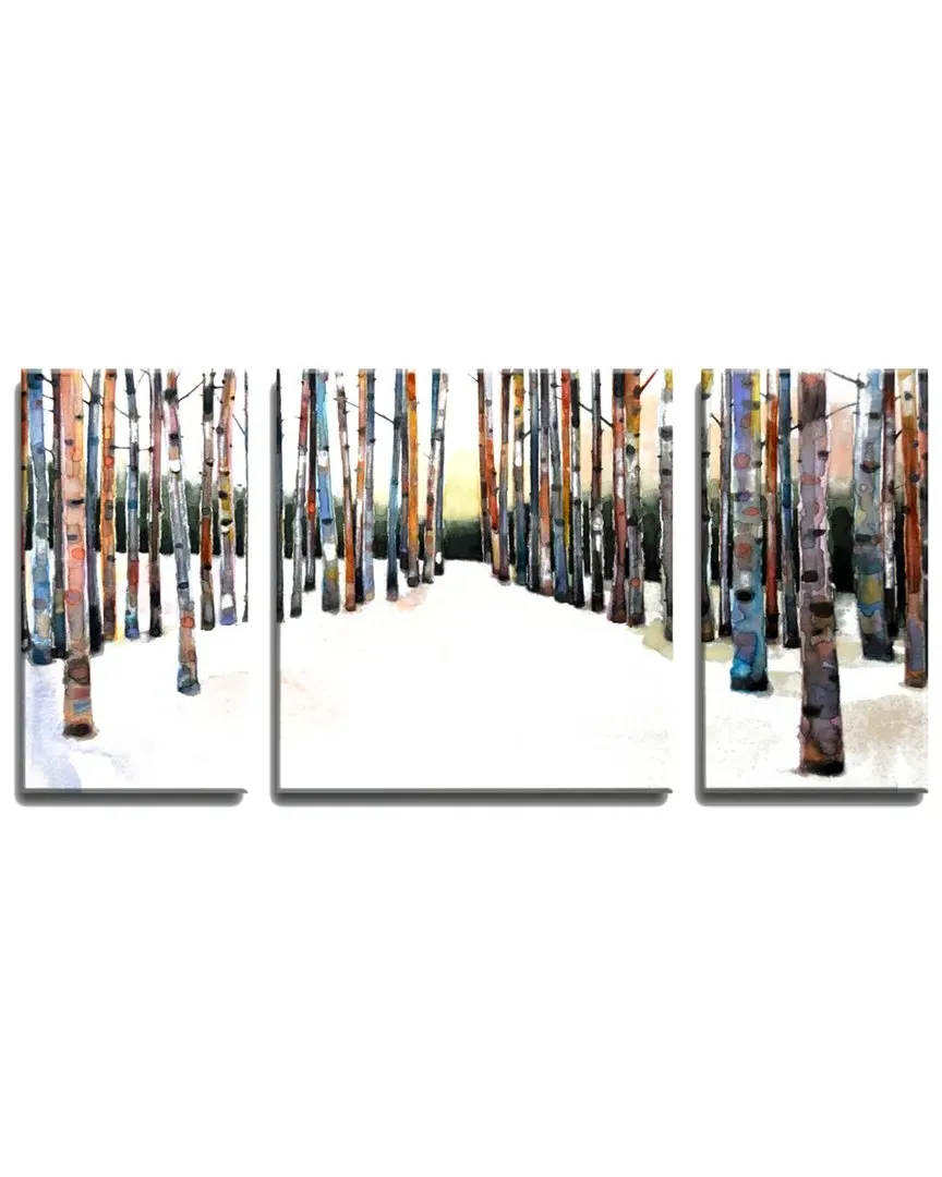 Painted Winter Grove 3pc Canvas Wall Art by Norman Wyatt