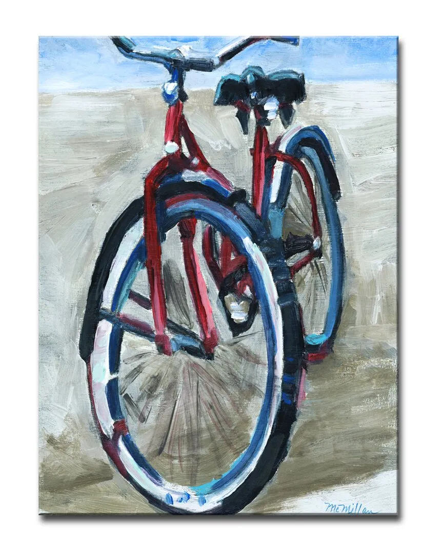 Red Bike Canvas Wall Art by Leslie Owens