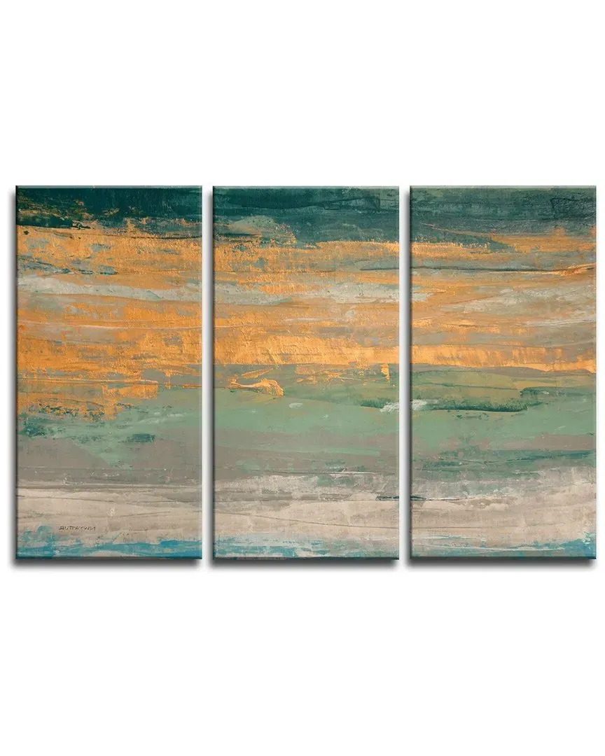 Sparkling Seas II 3 Piece Wrapped Canvas Wall Art Set
