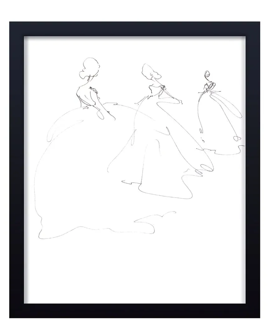 Study Of Dress No 1 Framed Print Wall Art - Black Pine image