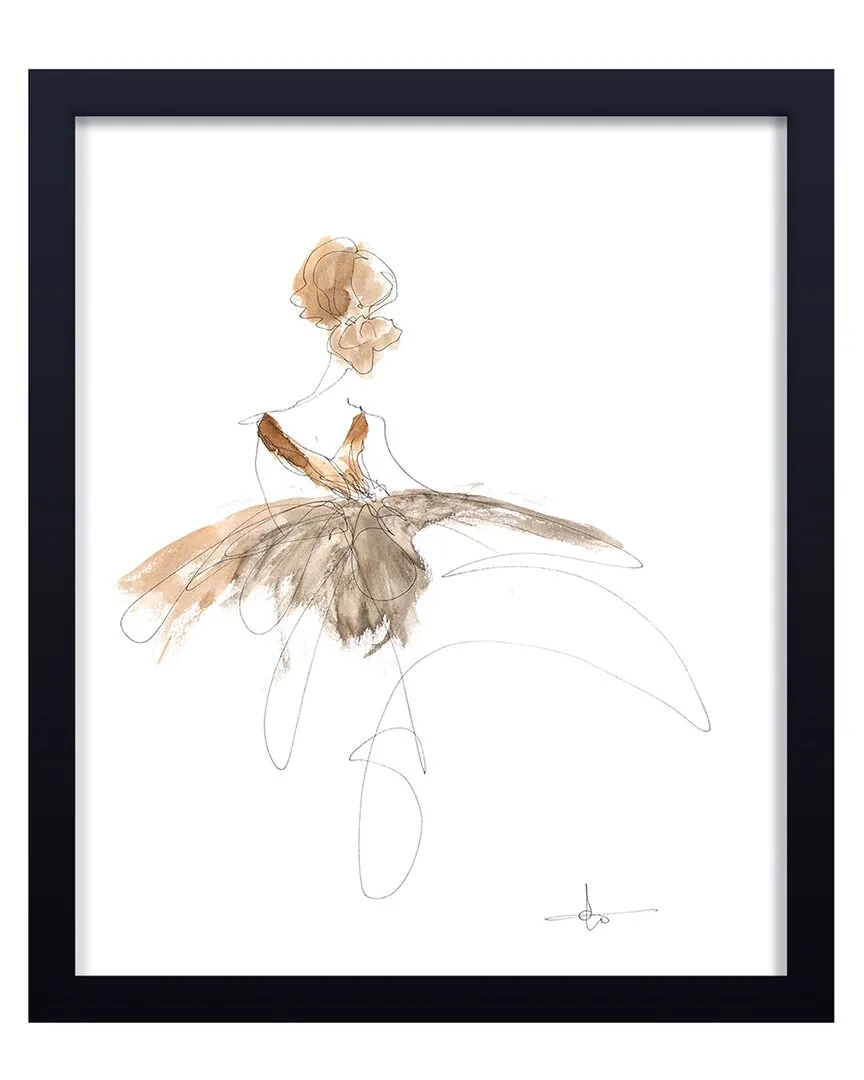 Study Of Dress No 4 Framed Print Wall Art - Black Pine