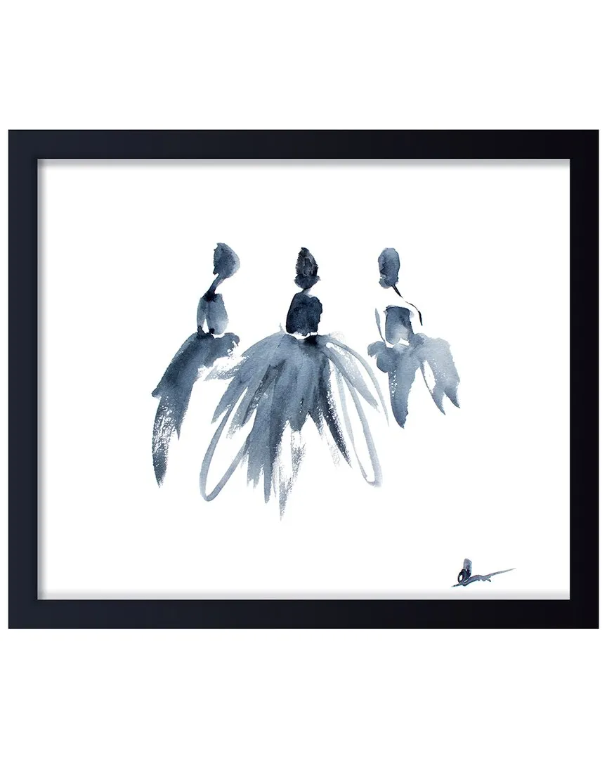 Study Of Dress No 5 Framed Print Wall Art - Black Pine