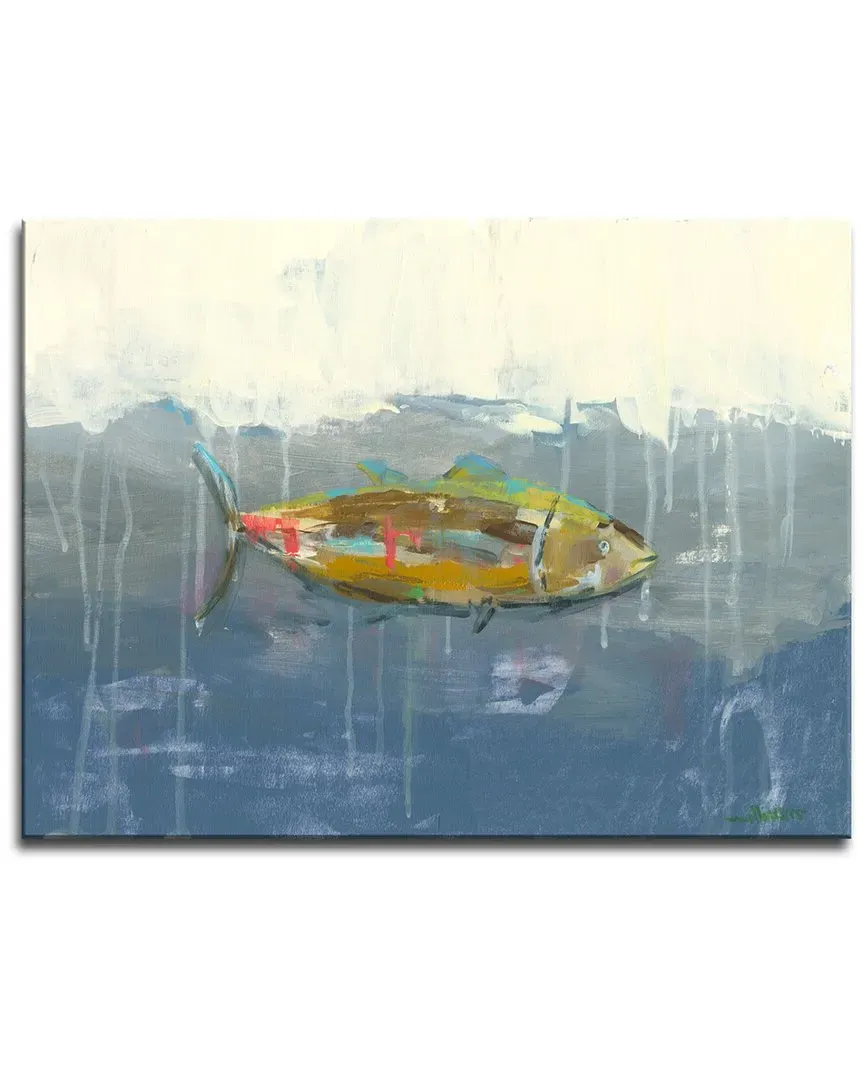 Tuna in Water Wrapped Canvas Wall Art by Leslie Owens image