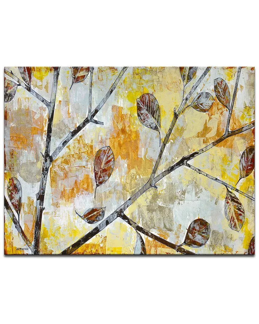 Wind Tossed Autumn Leaves Canvas Wall Art by Norman Wyatt image