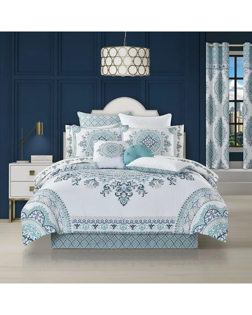 Afton Full Comforter Set - Blue, Polyester image