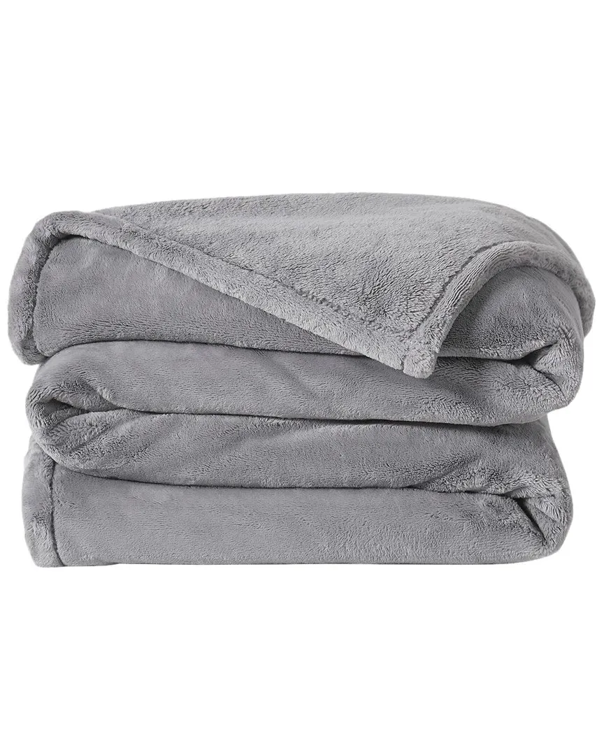 Lavish Plush Solid Blanket - Grey, Polyester image