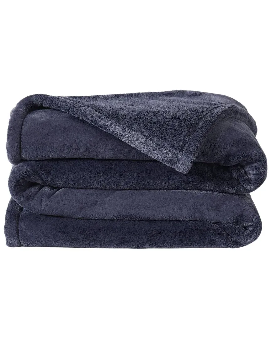 Lavish Plush Solid Blanket - Navy, Polyester