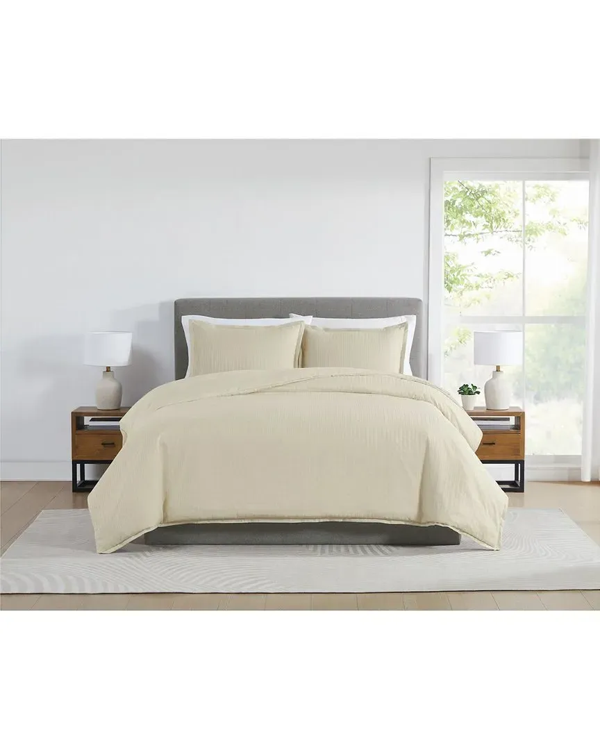 Olivia Stripe Comforter Set - Taupe, Polyester