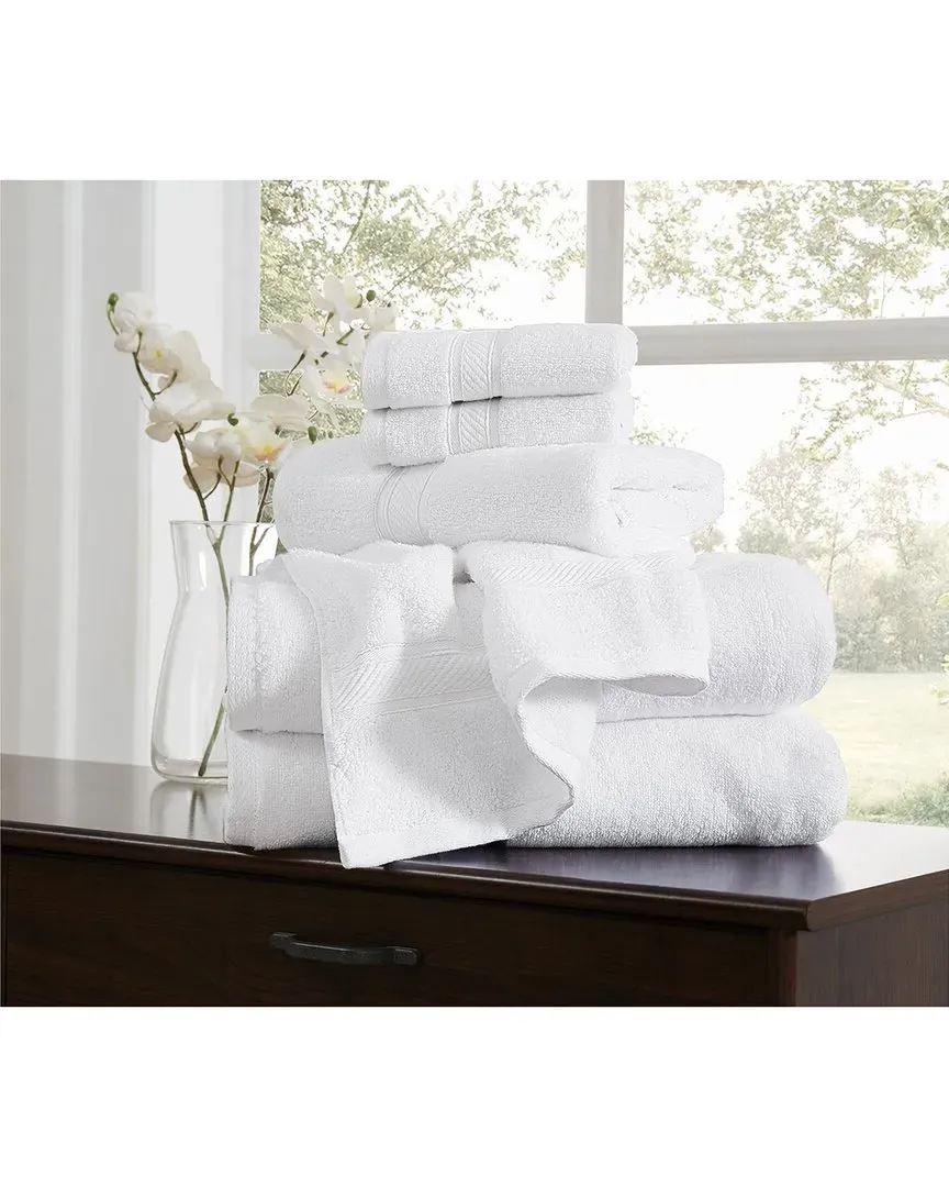 Regal Plush 6-Piece Towel Set - White, Cotton