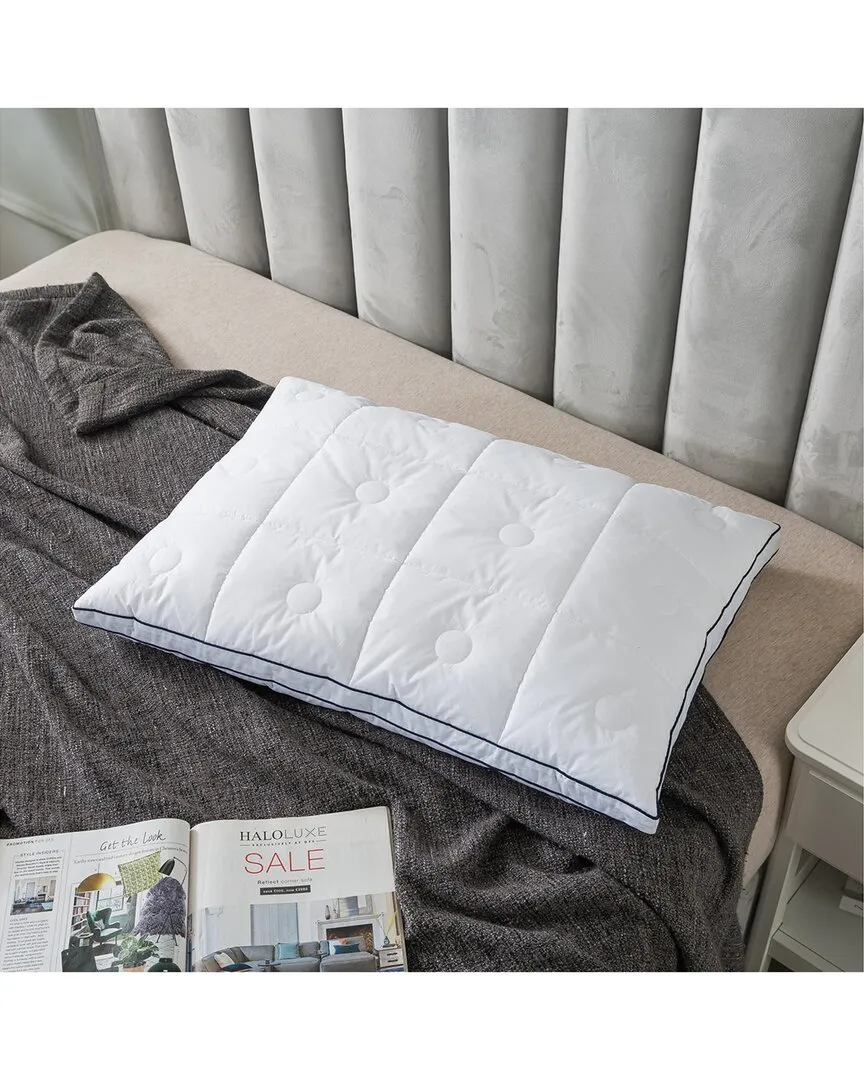 Royal Velvet Quilted Surround Pillow - White, Cotton image