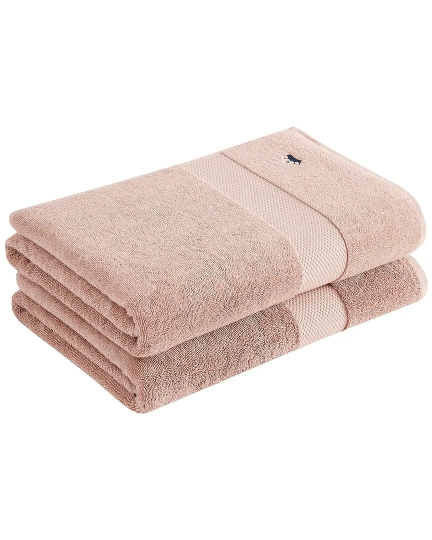 Set of 2 Bath Towels - Blush, Turkish Cotton