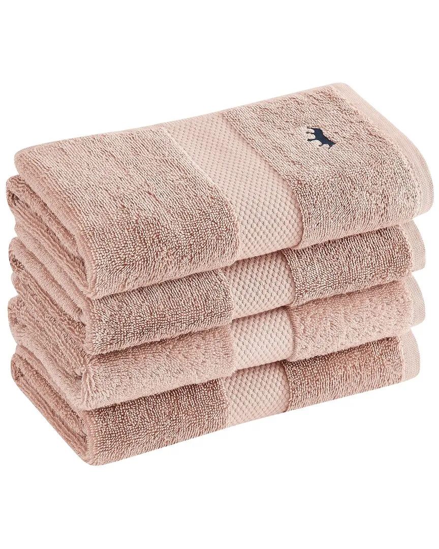 Set of 4 Turkish Cotton Hand Towels - Blush image