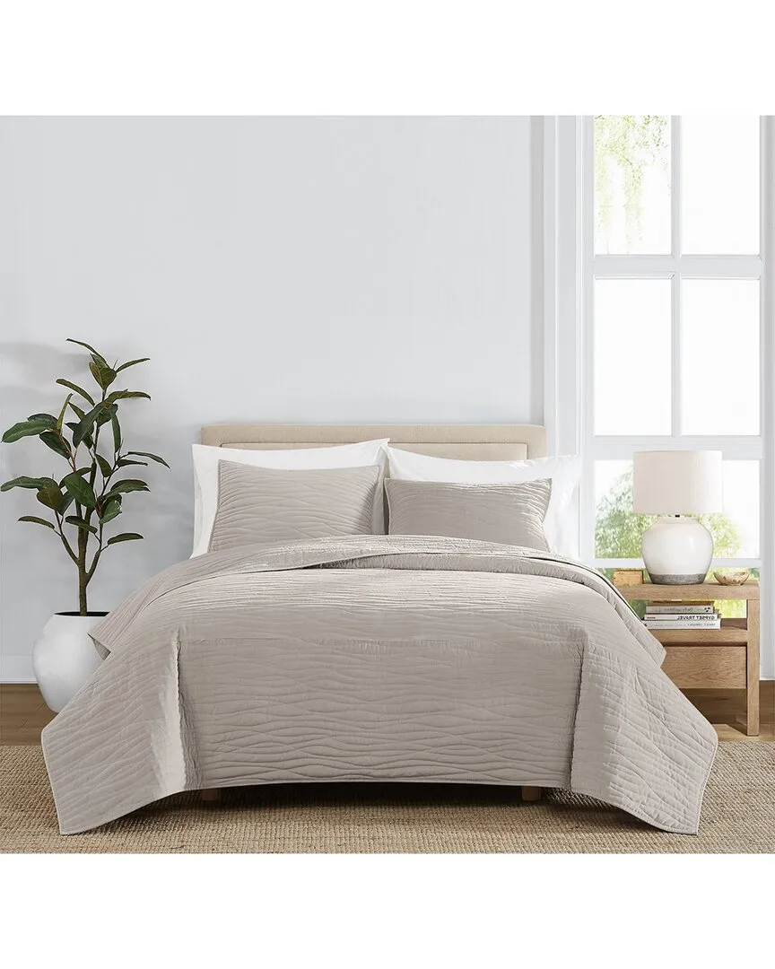 Wavy Cotton Velvet Quilt Set - Grey image