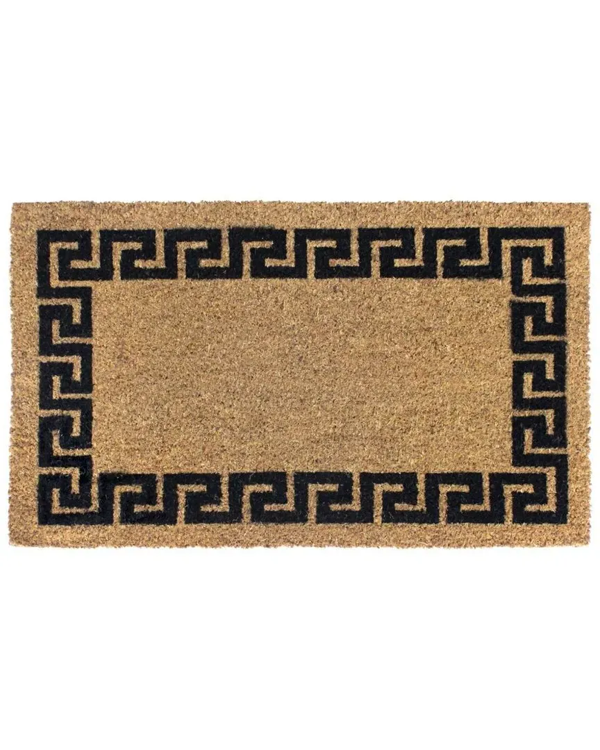 Greekey Doormat - Natural, Coir