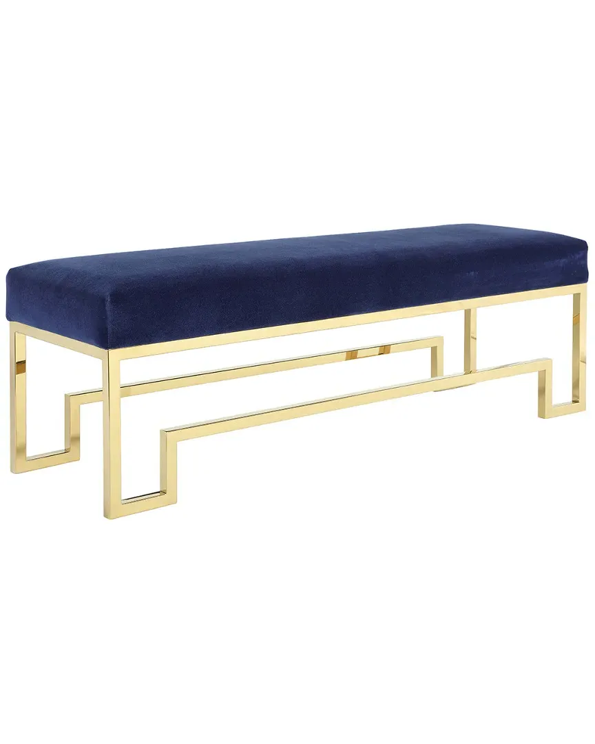 Pangea Home Laurence Bench - Gold, Navy