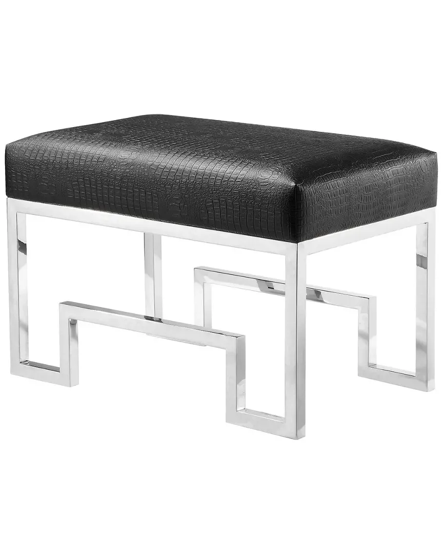 Pangea Home Laurence Stool - Silver, Black image