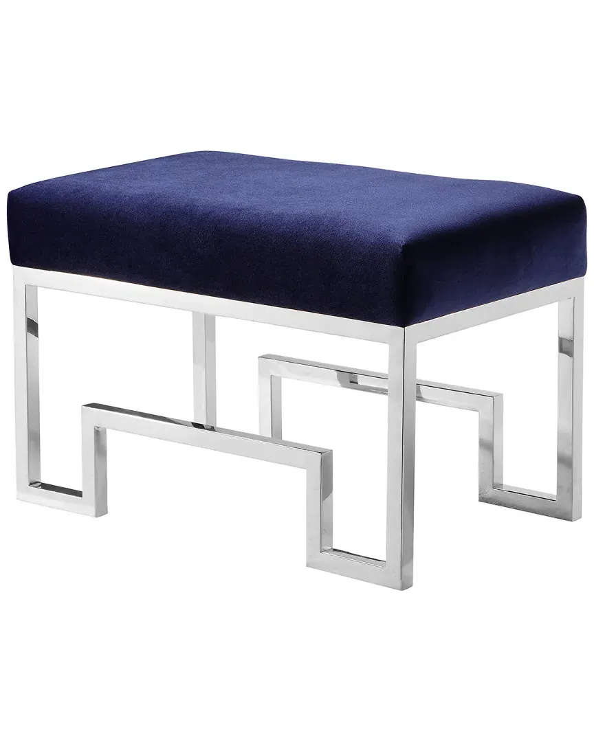 Pangea Home Laurence Stool - Silver, Navy