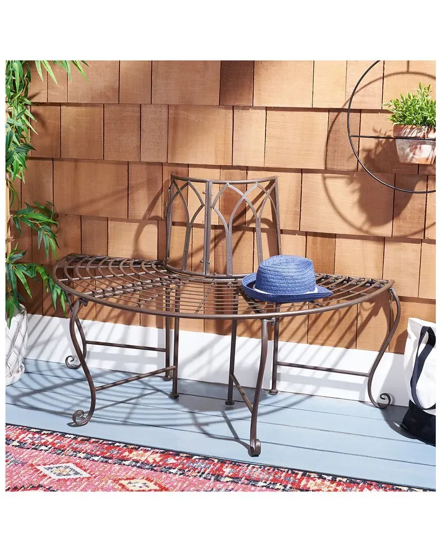 Abia Tree Bench - Rustic Brown, Metal image