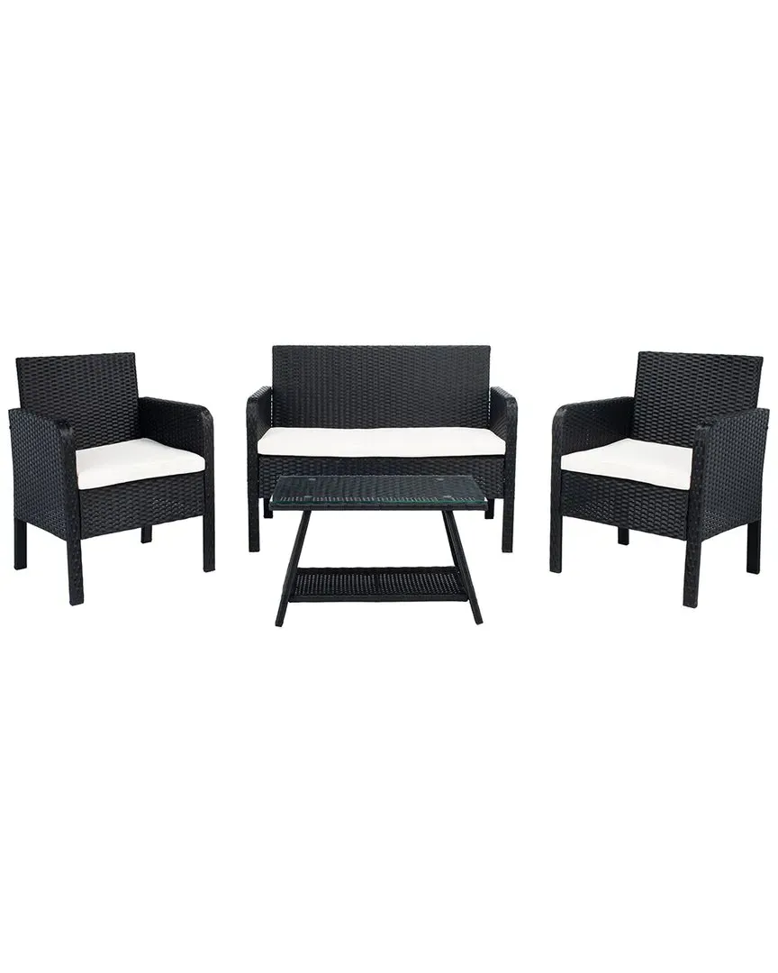 Aboka 4-Piece Outdoor Living Set - Black, Steel image