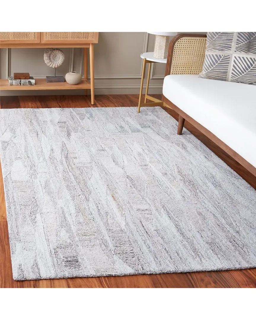 Abstract Earthline Hand-Tufted Rug - Brown, Polyester