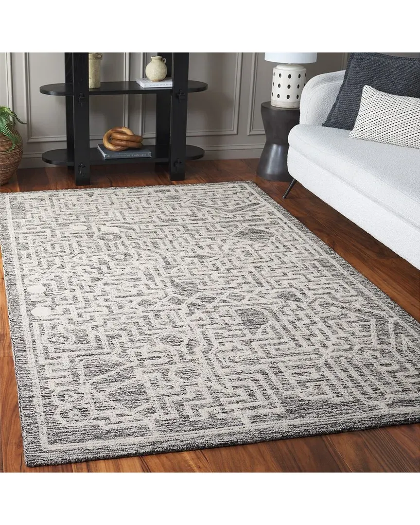 Abstract Eclipse Dune Hand-Tufted Rug - Ivory, Wool