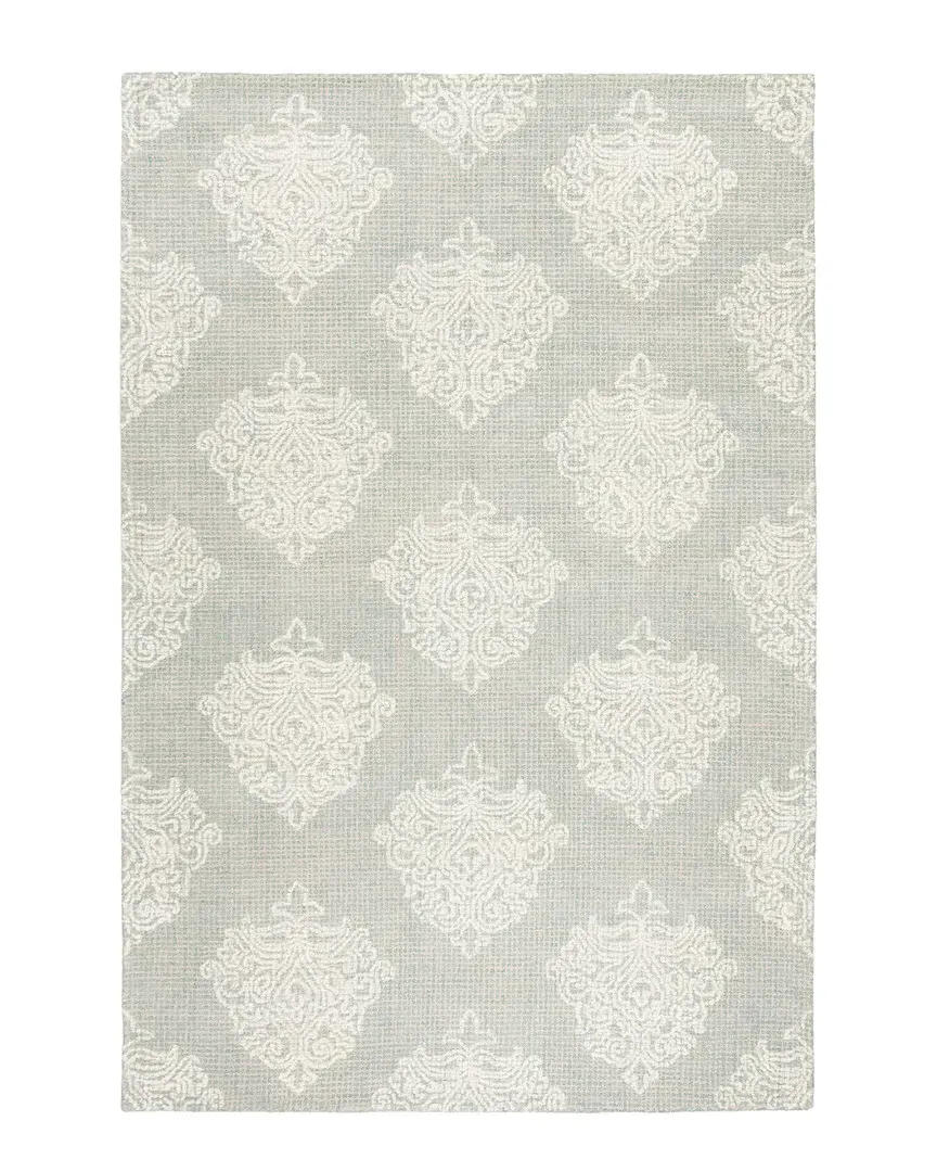 Abstract Hand-Tufted Rug - Aqua, Wool