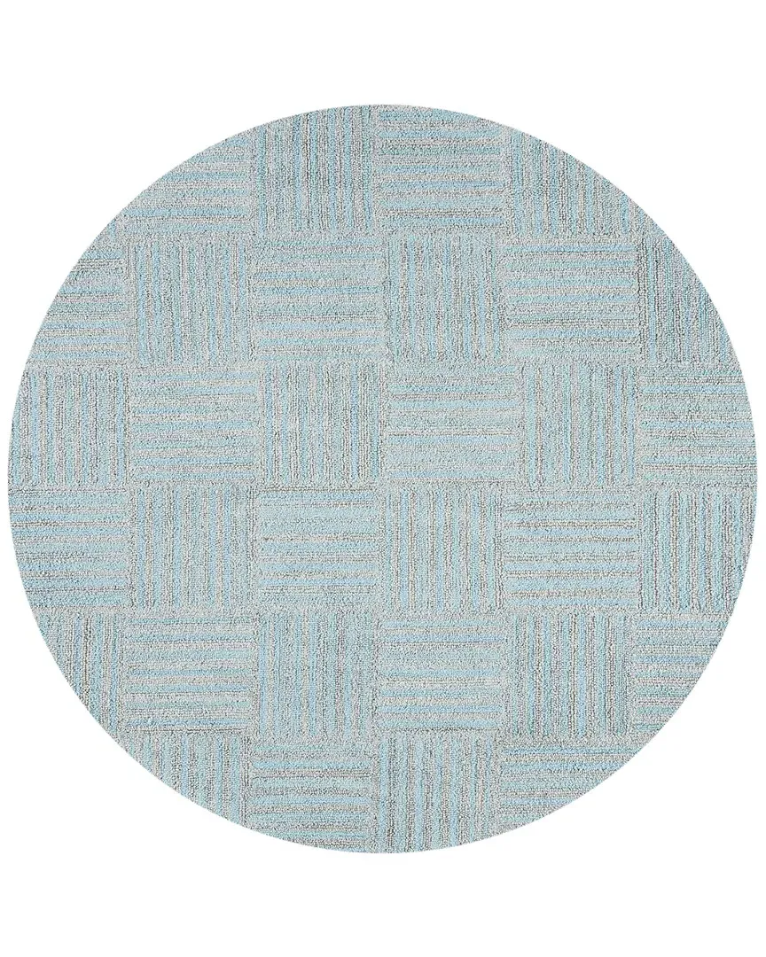 Abstract Hand-Tufted Rug - Blue, Wool