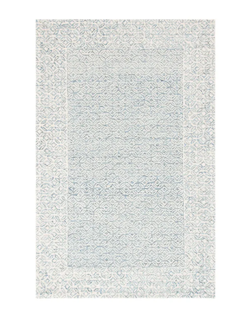 Abstract Hand-Tufted Rug - Blue, Wool
