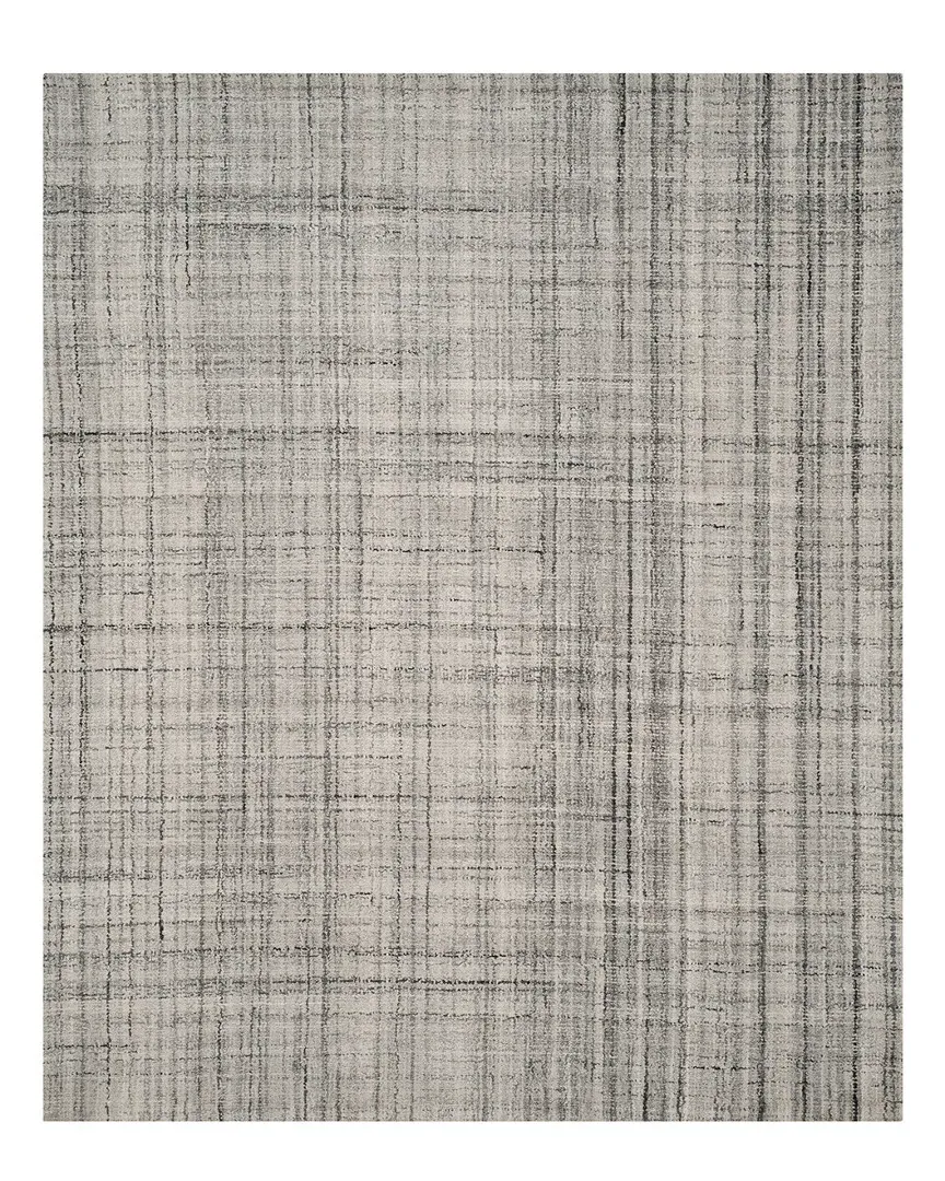 Abstract Hand-Tufted Rug - Grey, Wool Blend