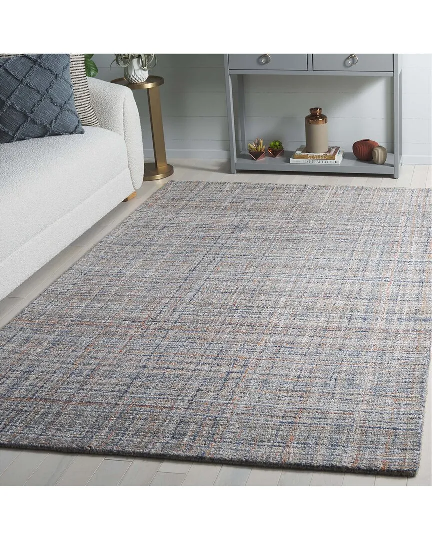 Abstract Lunet Hand-Tufted Rug - Blue, Polyester