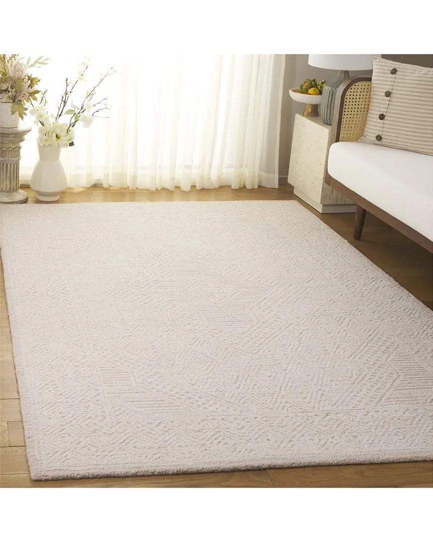 Abstract Tufted Sand Hand-Tufted Rug - Beige, Wool