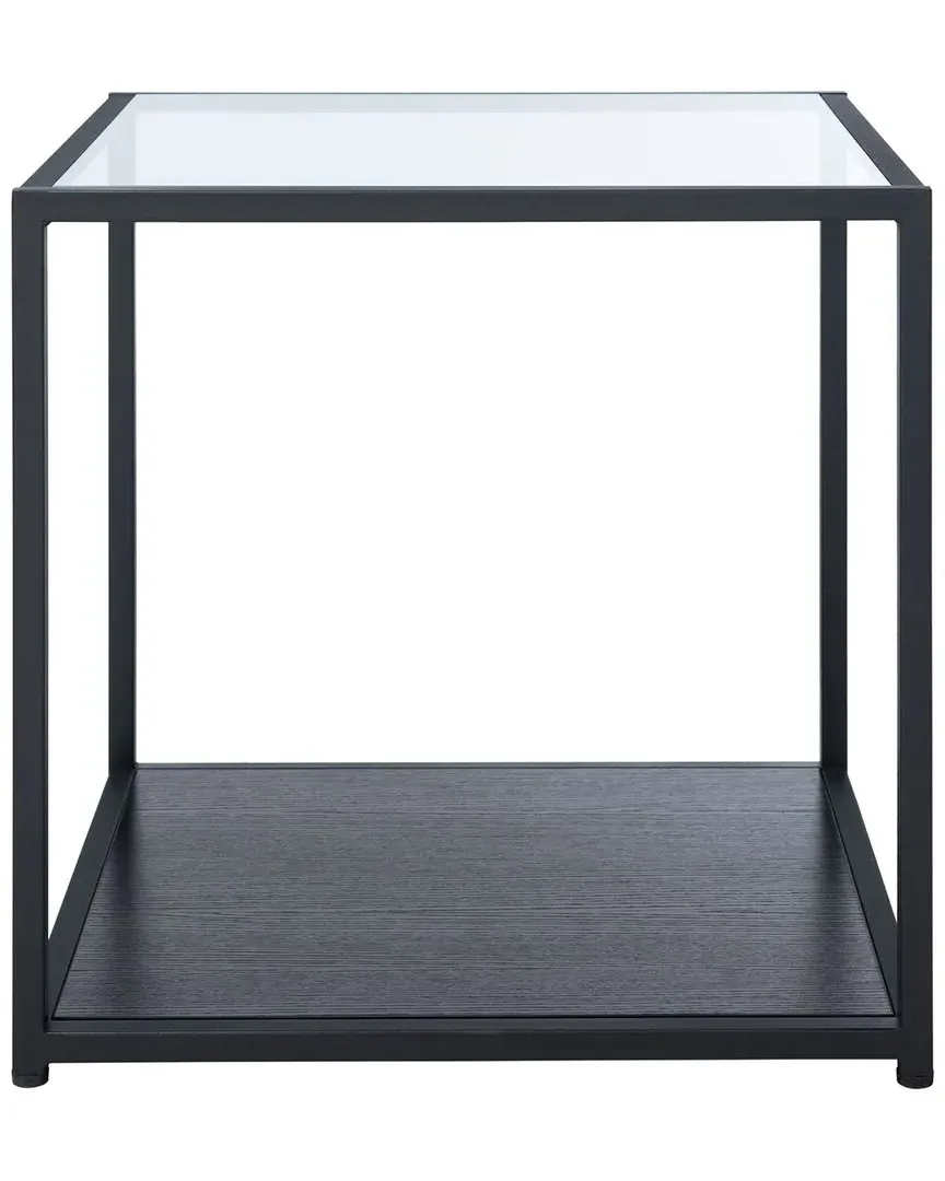 Ackley End Table with Storage - Black
