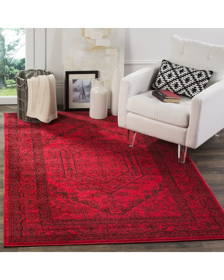Adirondack Mistwood Power Loomed Rug - Red, Polypropylene